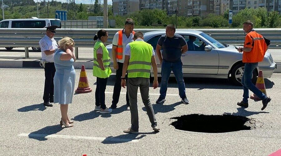 Новини Кримнашу. НП на трасі Таврида. Вона пішла під воду