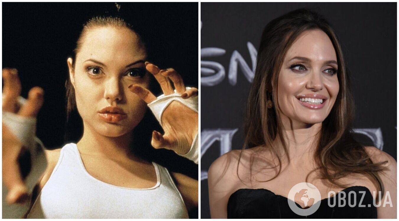 Анджелина Джоли, "Киборг 2: Стеклянная тень", 1993 год и сейчас