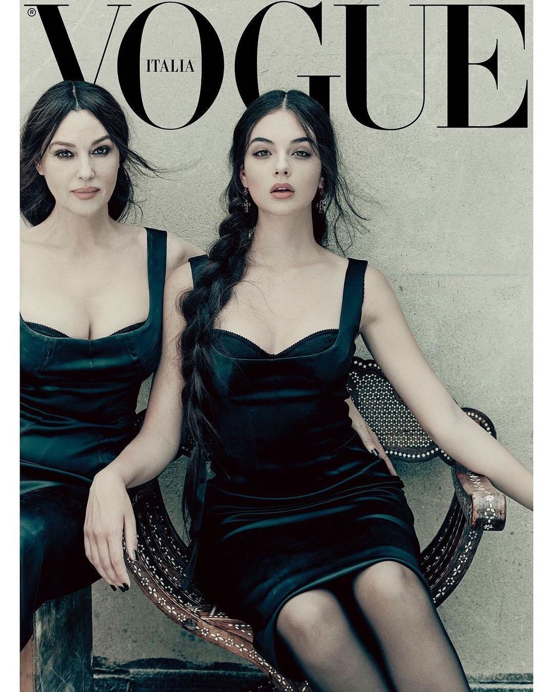 Моника Беллуччи с дочерью Девой Кассель на обложке журнала Vogue Italia, 2021 год