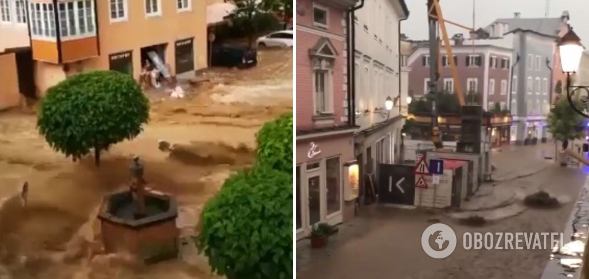 Последствия потопа в Австрии.