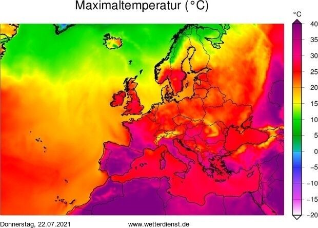 Карта температур