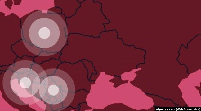 Изначальный вариант карты Украины - без Крыма