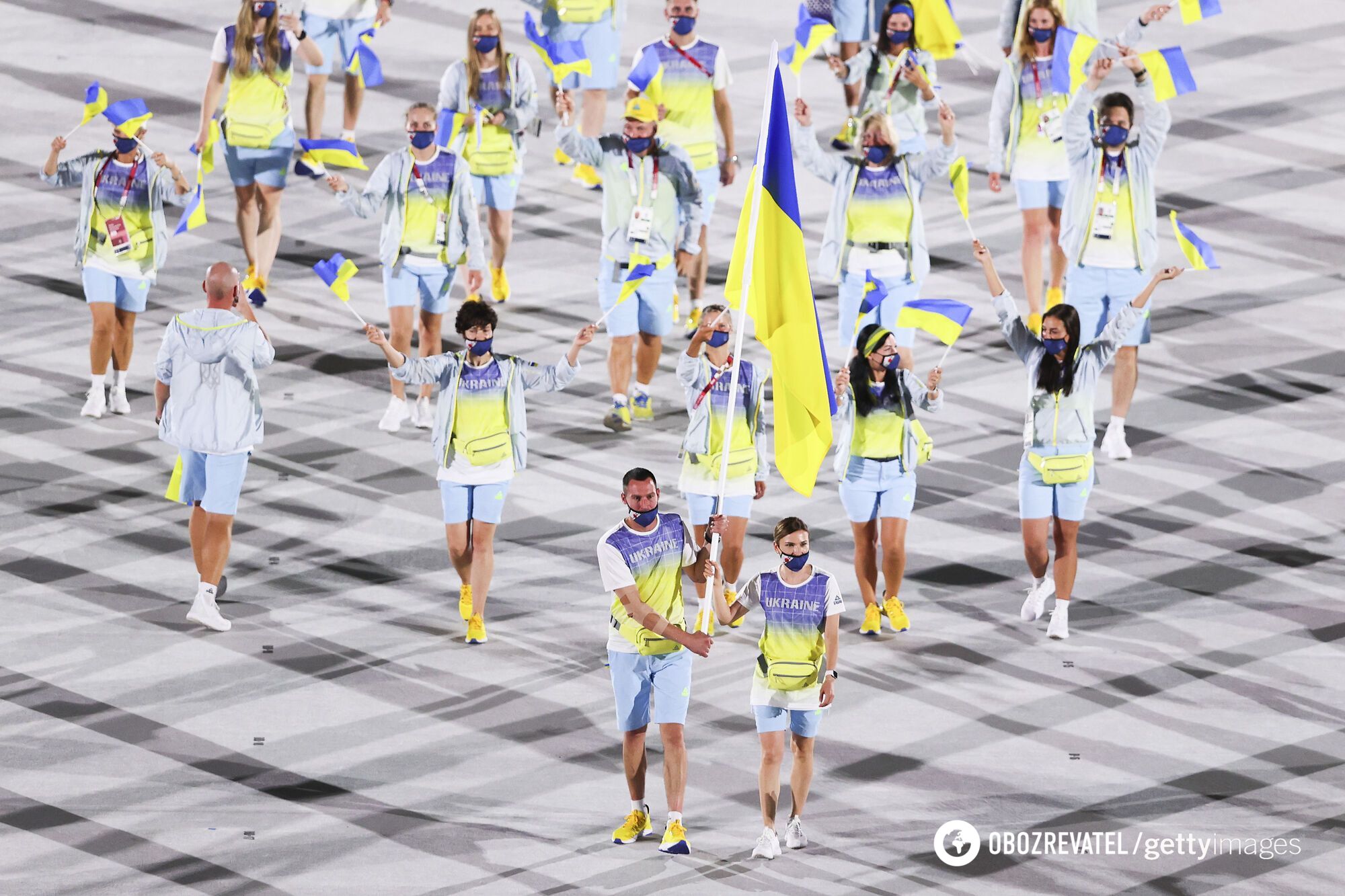 Сборная Украины на церемонии открытия Олимпиады-2020