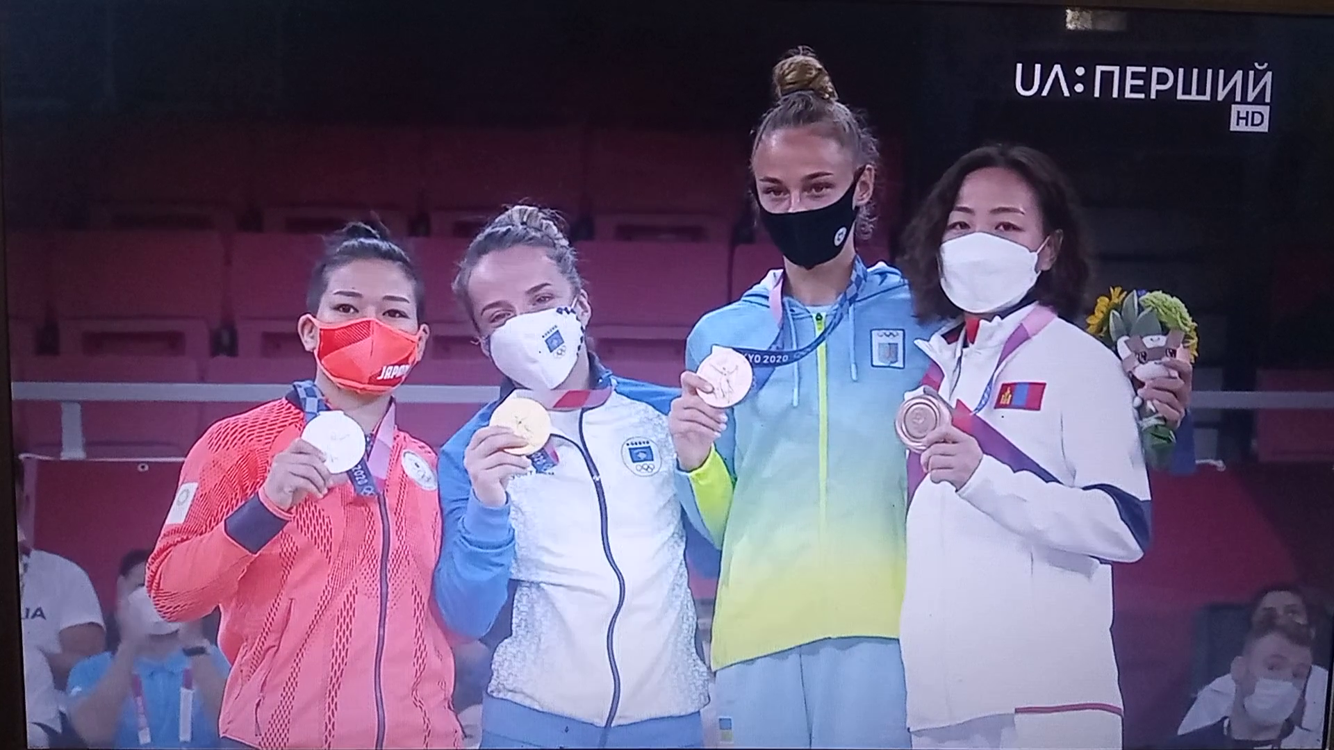 Дарья Белодед с остальными медалистами