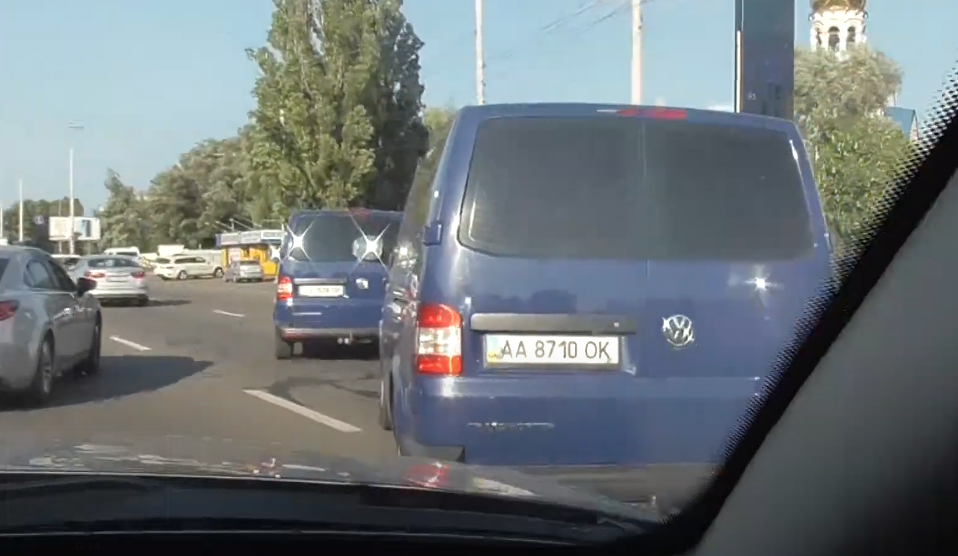 Преследование автомобилей по Киеву.