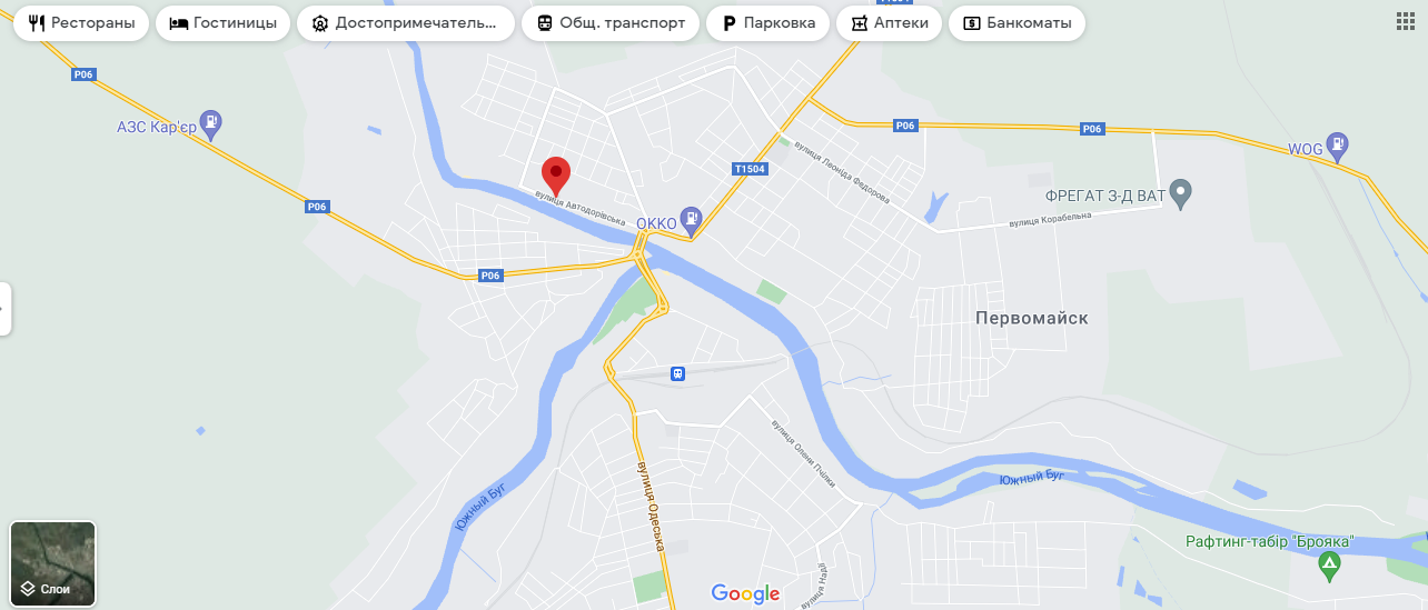 Вулиця Автодорівська на мапі