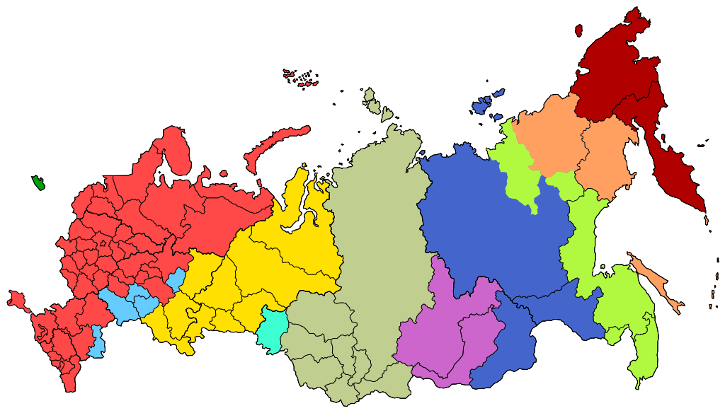 Карта Росії з Кримом