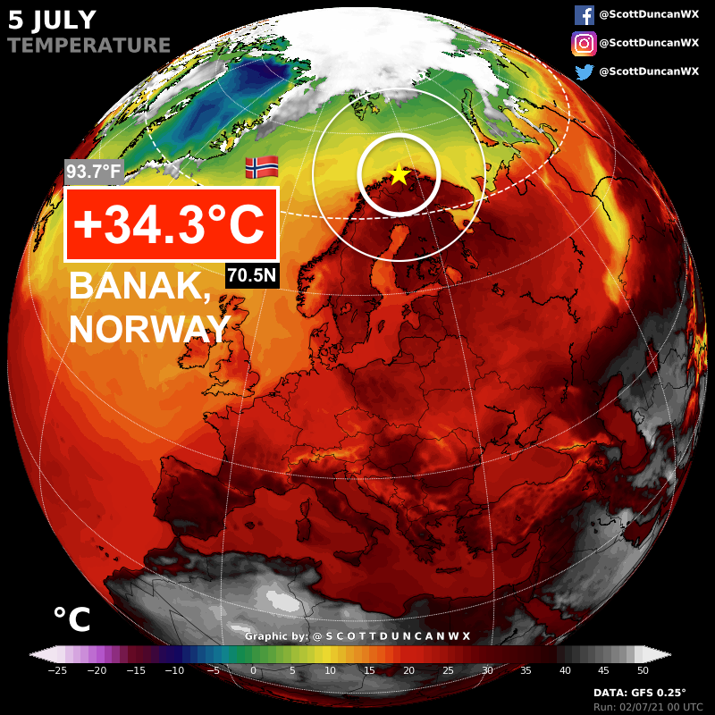 В Лапландии зарегистрировали рекордно высокую температуру