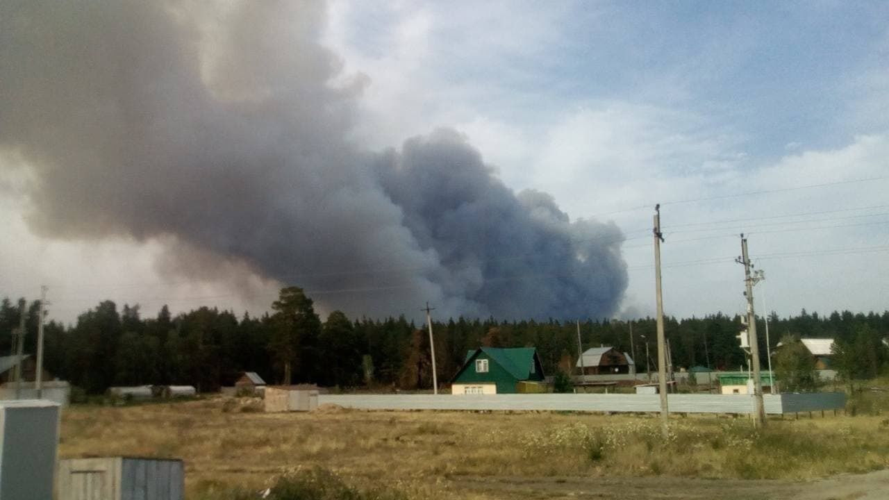 В Челябинской области вспыхнул пожар.