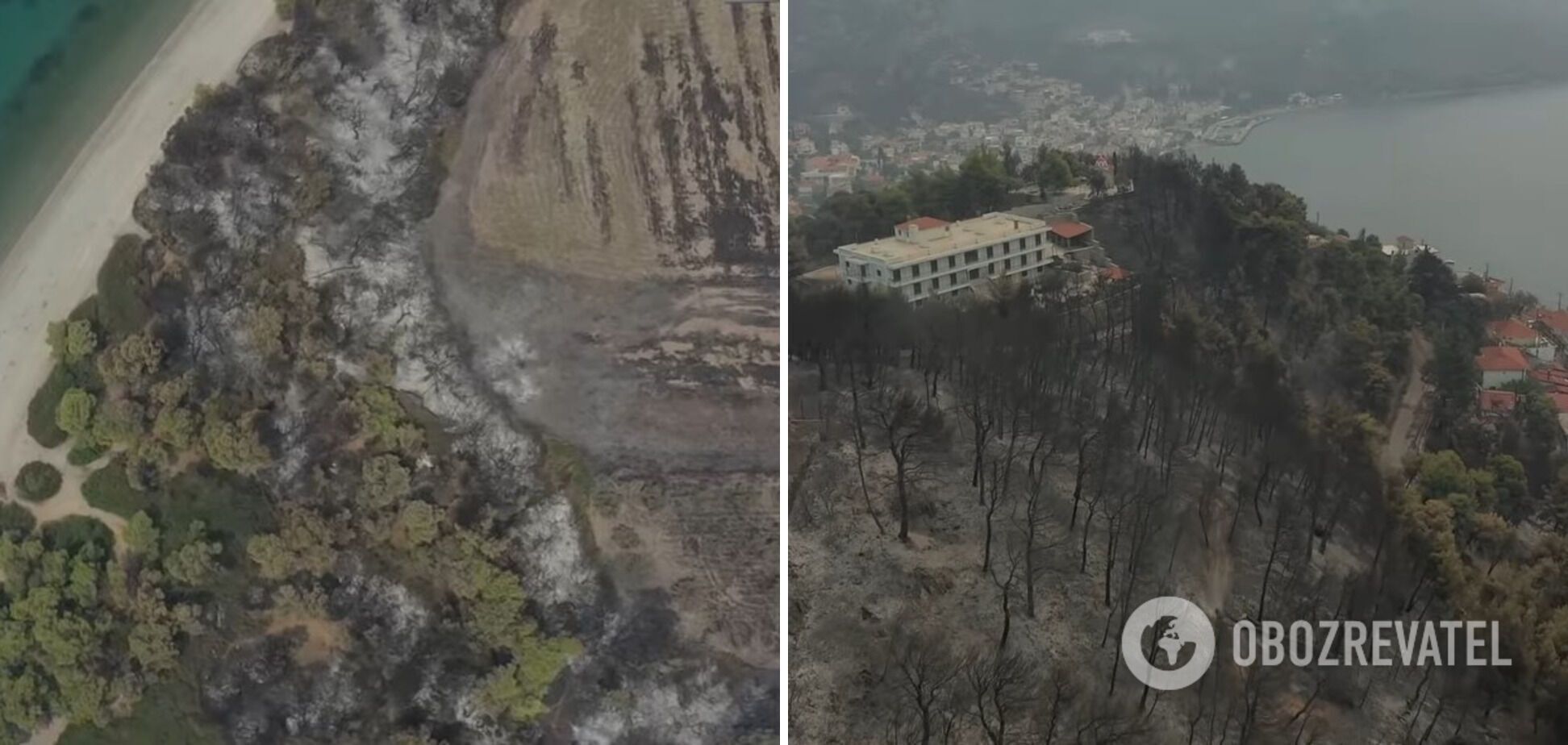 Масштаби лісових пожеж у Греції