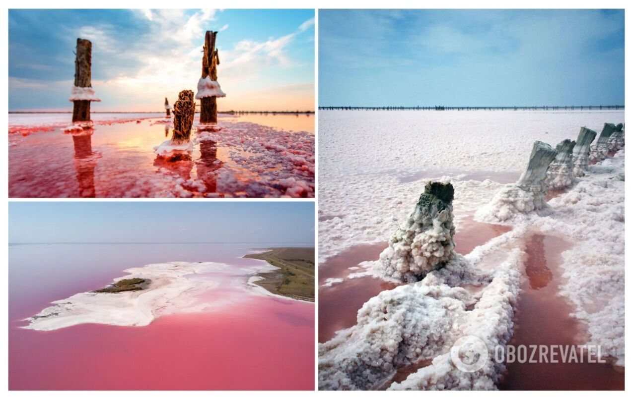 Рожеве озеро називають українським мертвим морем через високу концентрацію солі
