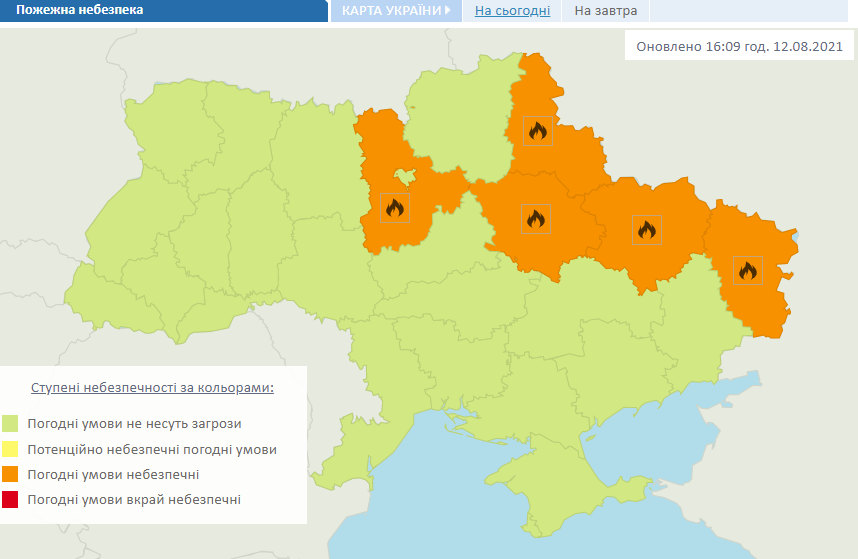 Попередження синоптиків Українського гідрометцентру