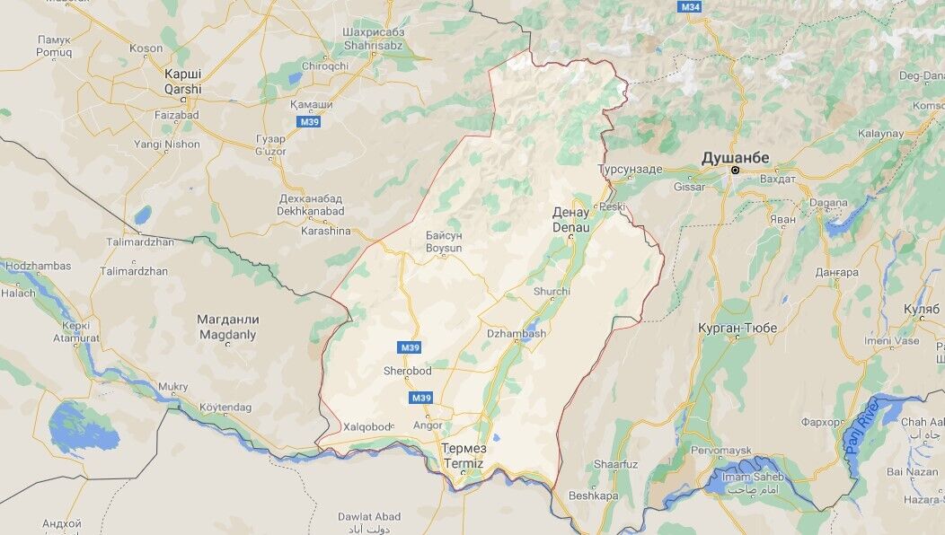 Самолет упал в Шерабадском районе на юге Узбекистана.