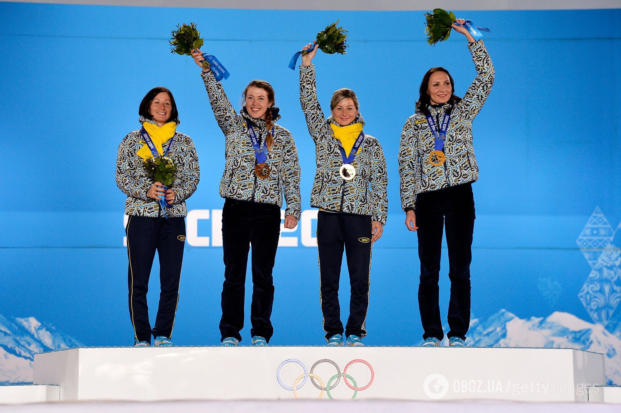 Віта й Валя Семеренко, Юлія Джима й Олена Підгрушна з "золотом" Олімпіади.