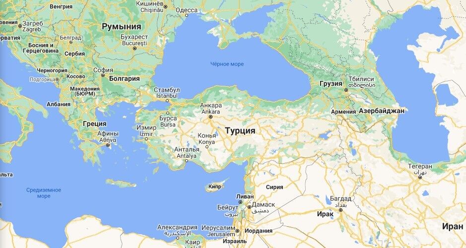 Туреччина на мапі