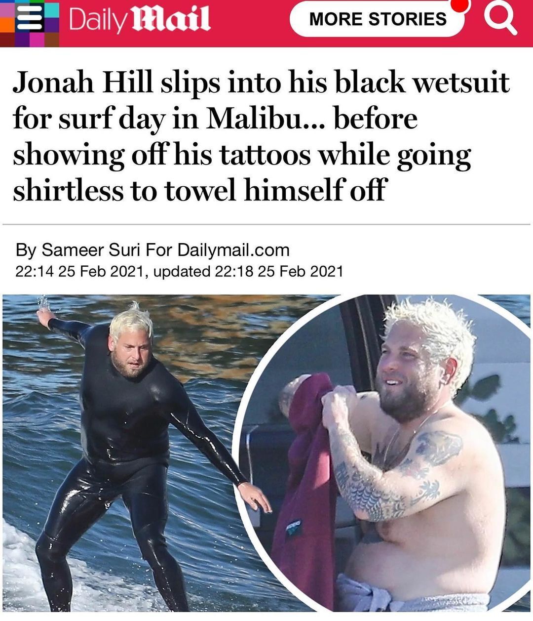 Видання Daily Mail акцентувало увагу на зайвій вазі зірки.
