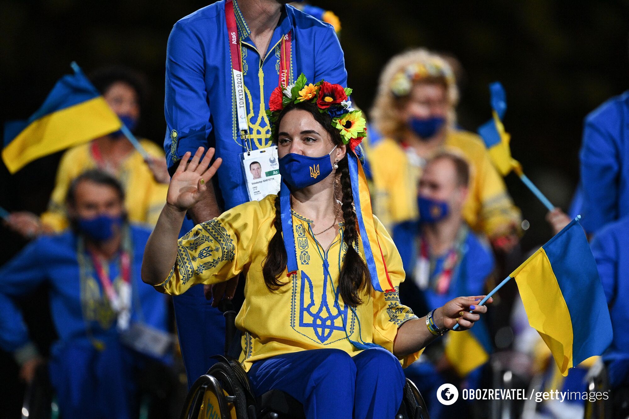 Сборная Украины на открытии Паралимпиады