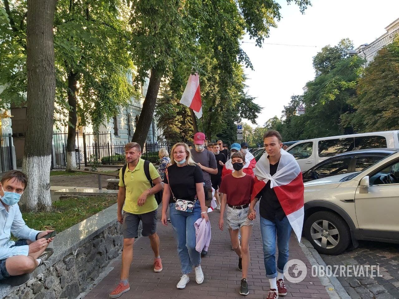 Акція під посольством Білорусі в Києві.