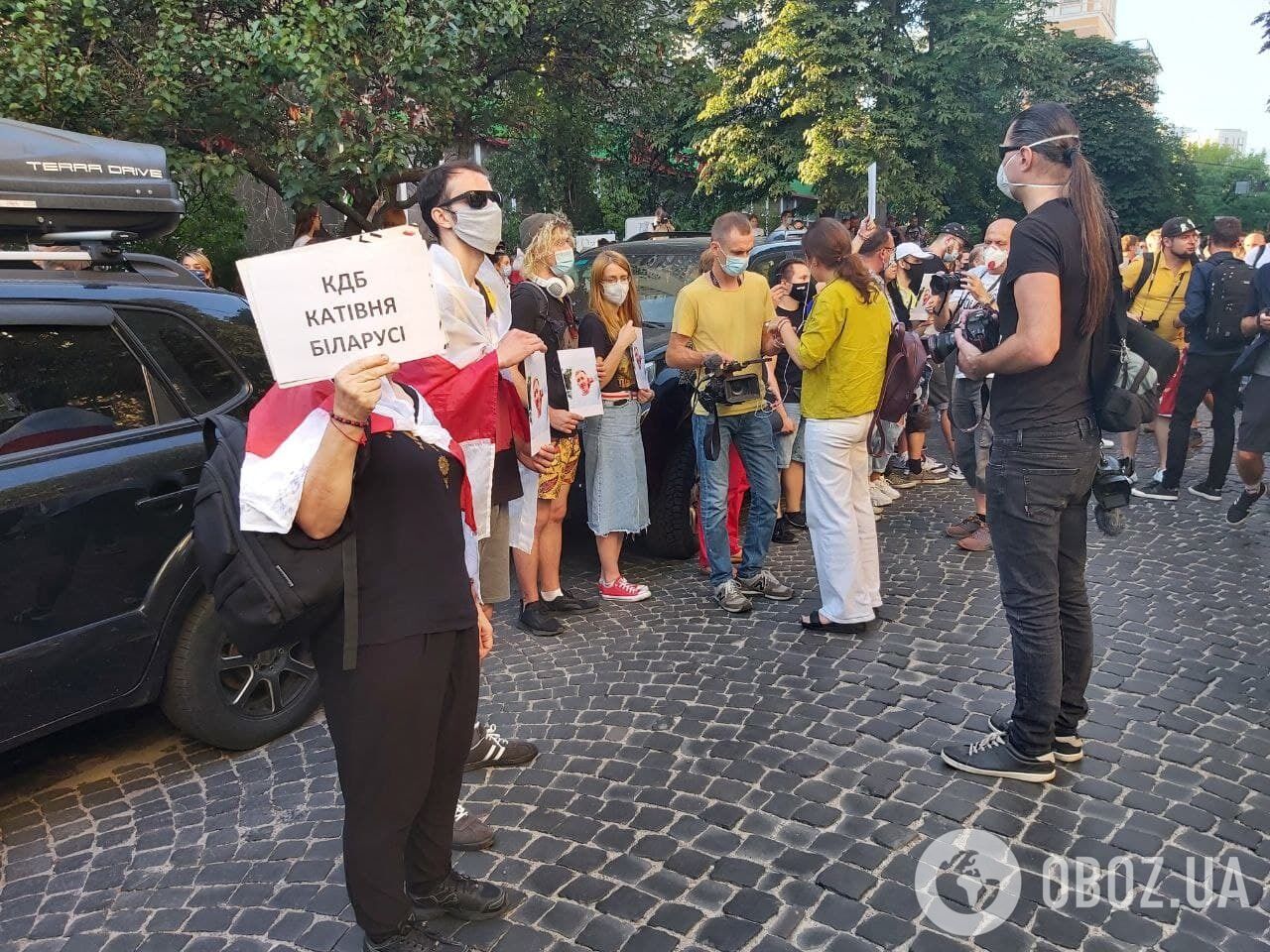 Акція під посольством Білорусі в Києві.