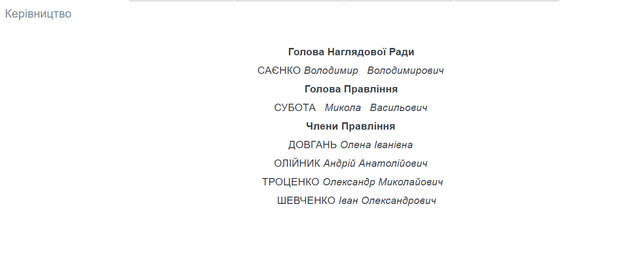 Керівництво та члени правління "Укрпрофоздоровниці".