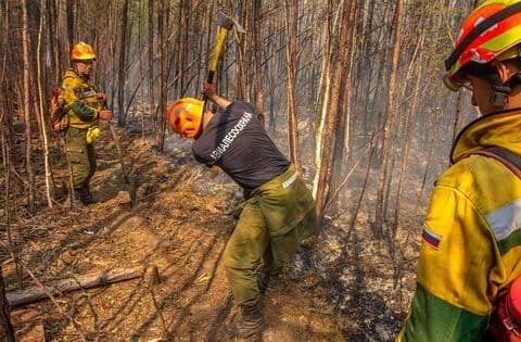 Вогонь гасять на землі і з неба.