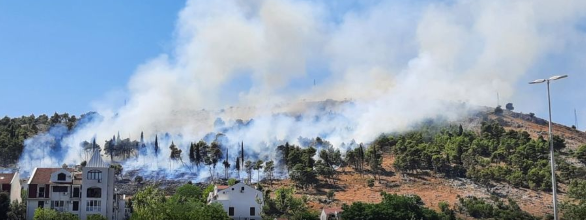 В Черногории горит лес