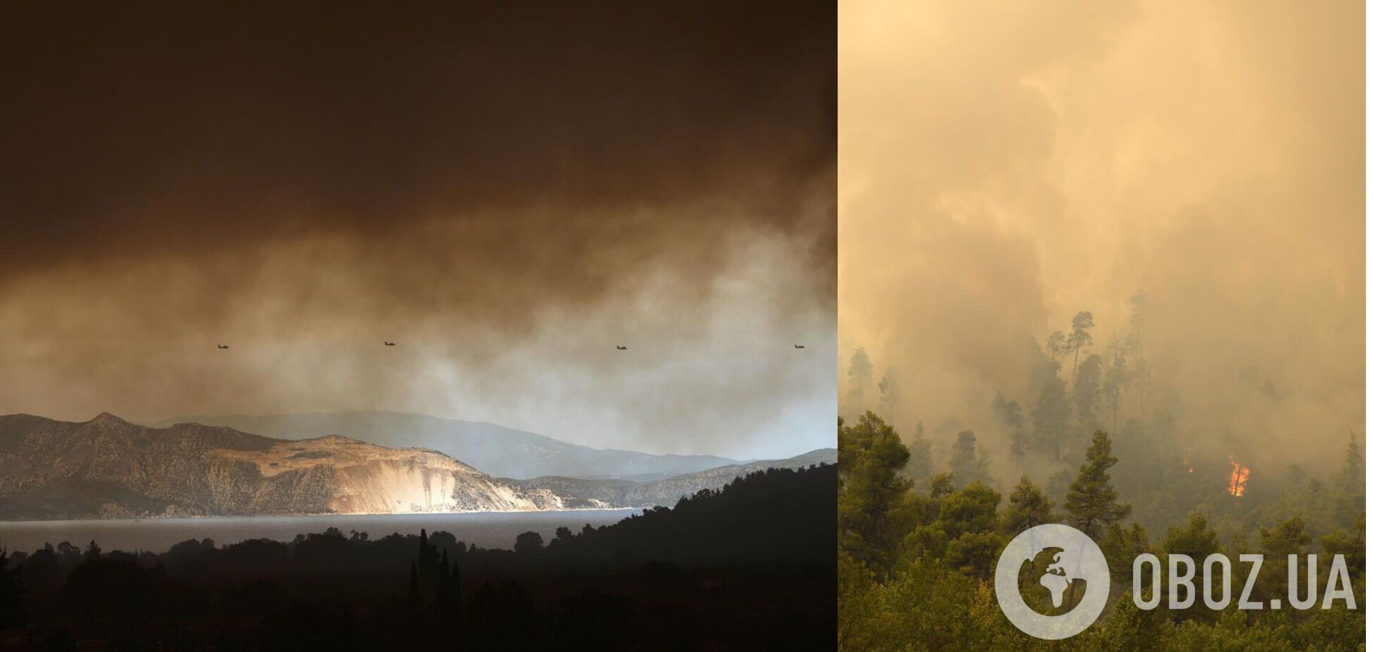 Лесные пожары вспыхнули на фоне аномальной жары в Греции