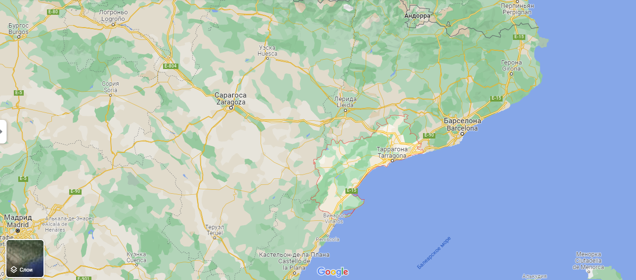 Провинция Таррагона на карте