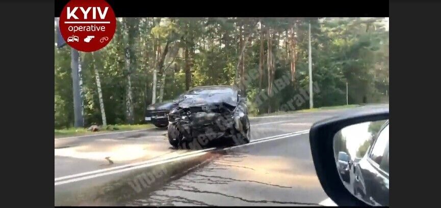 Один из автомобилей, пострадавших в ДТП