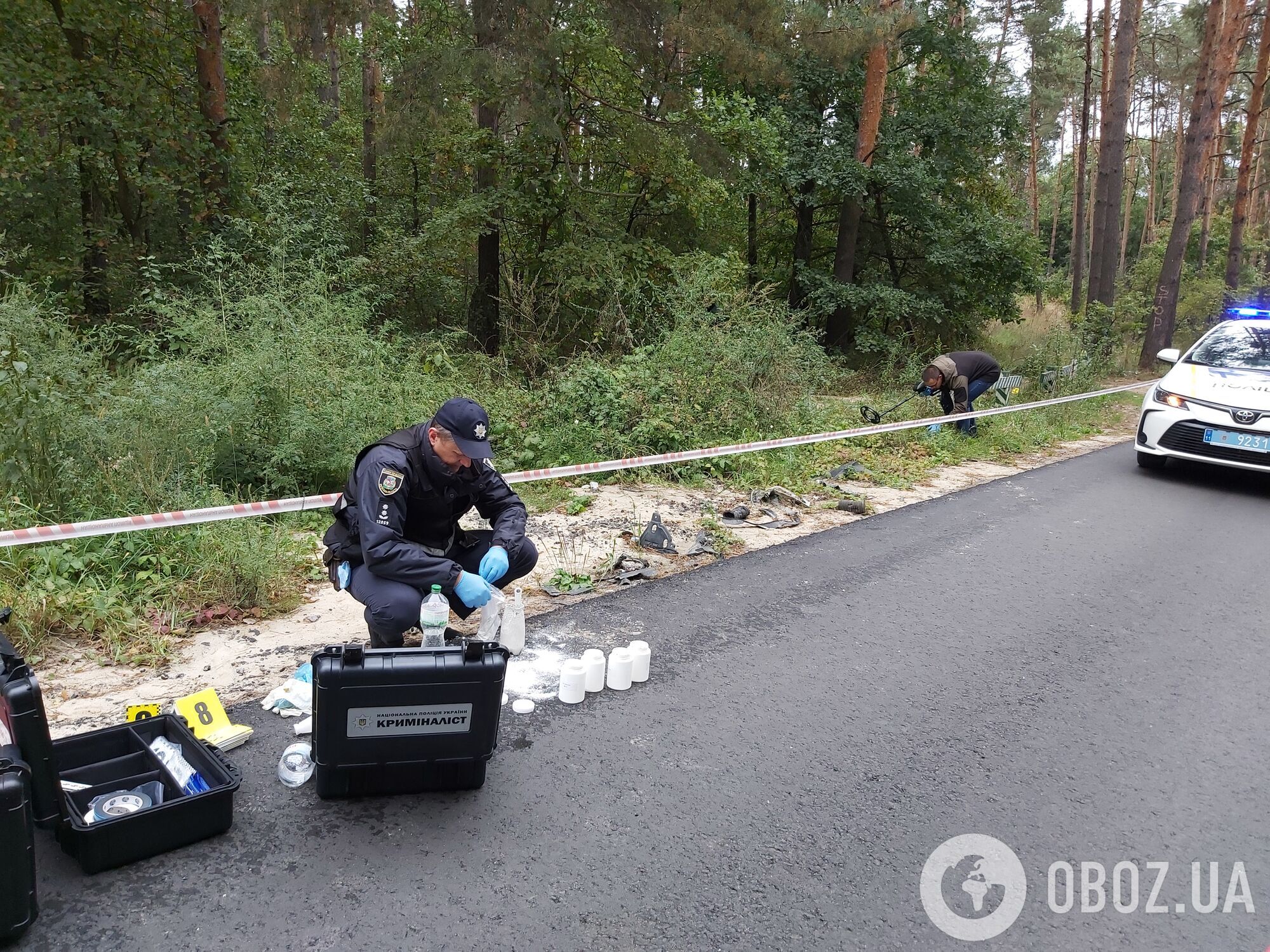 Место стрельбы в лесу под Киевом