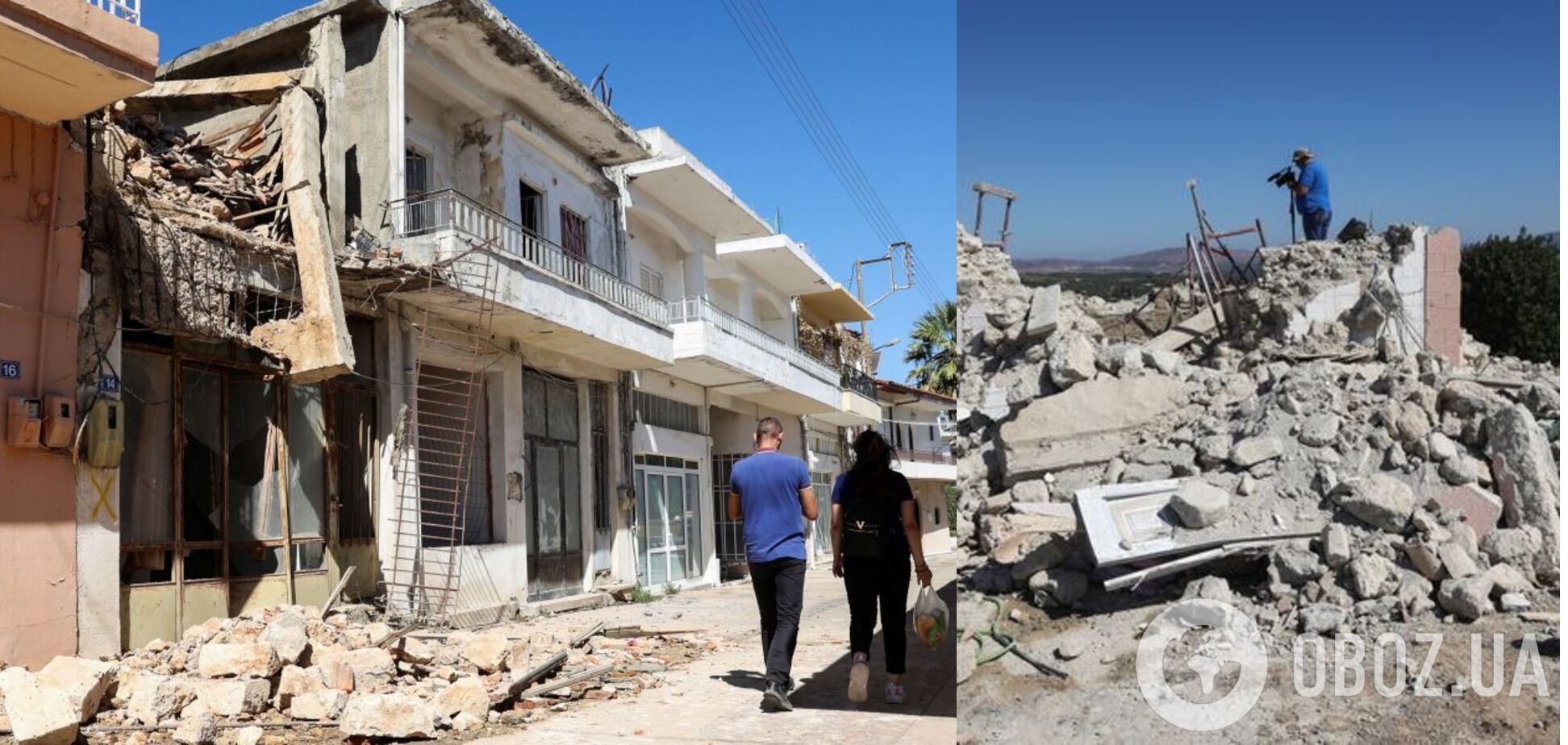Последствия землетрясения возле города Аркалохорион