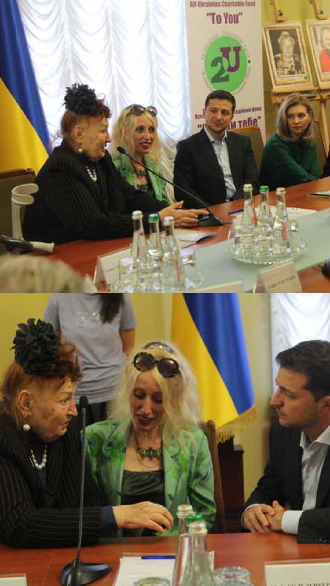 Праведниця народів світу Софія Ярова, благодійниця Юлія Голденберг, президент України Володимир Зеленський та перша леді Олена Зеленська зустрічалися восени 20219 року.