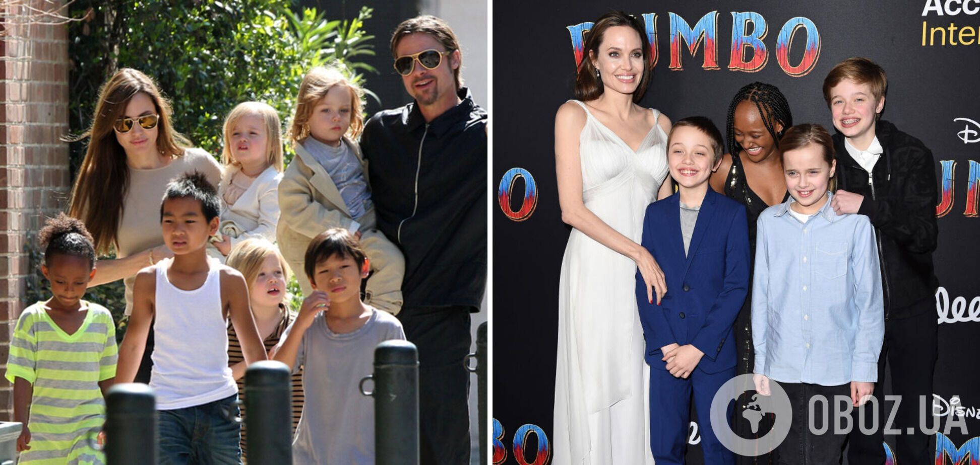 Анджелина Джоли воспитывает шестерых детей.