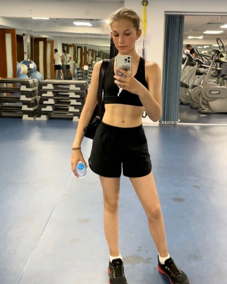 Анастасия Шаботова после тренировки