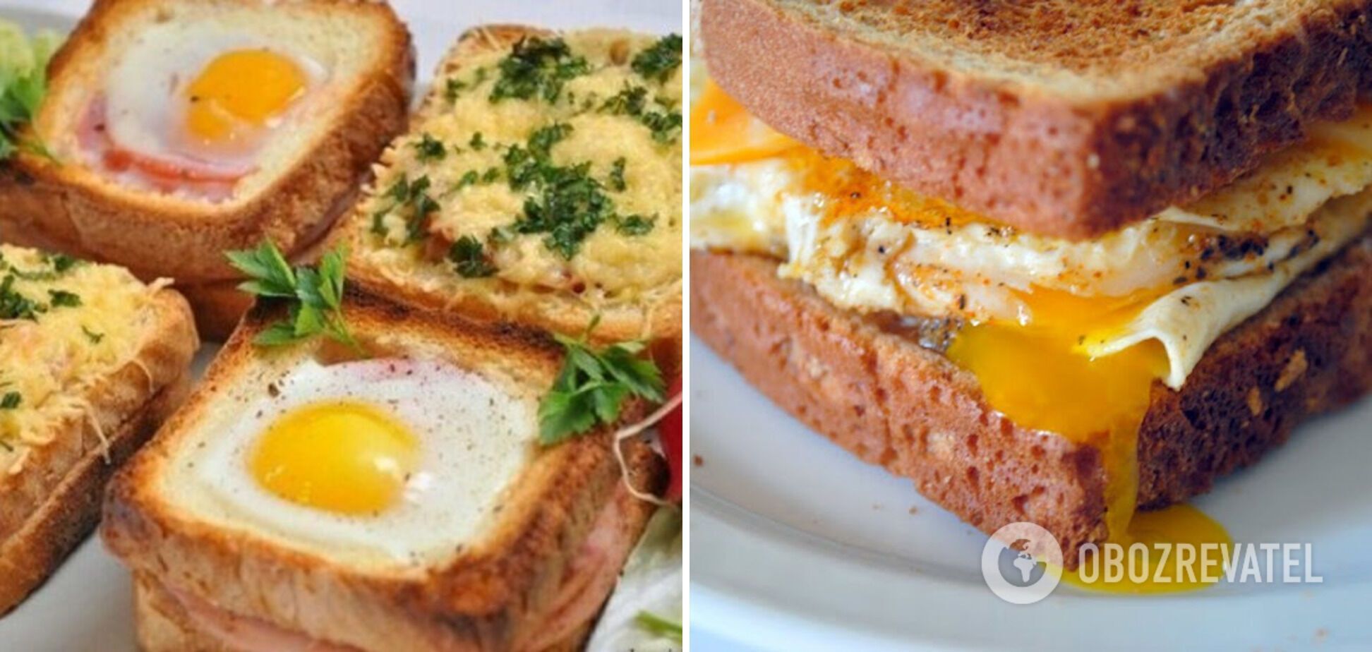 Сэндвичи с яйцом на завтрак