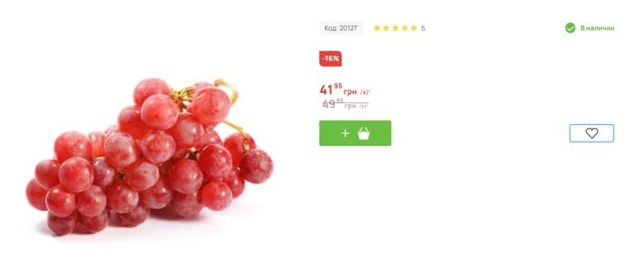 Стоимость винограда