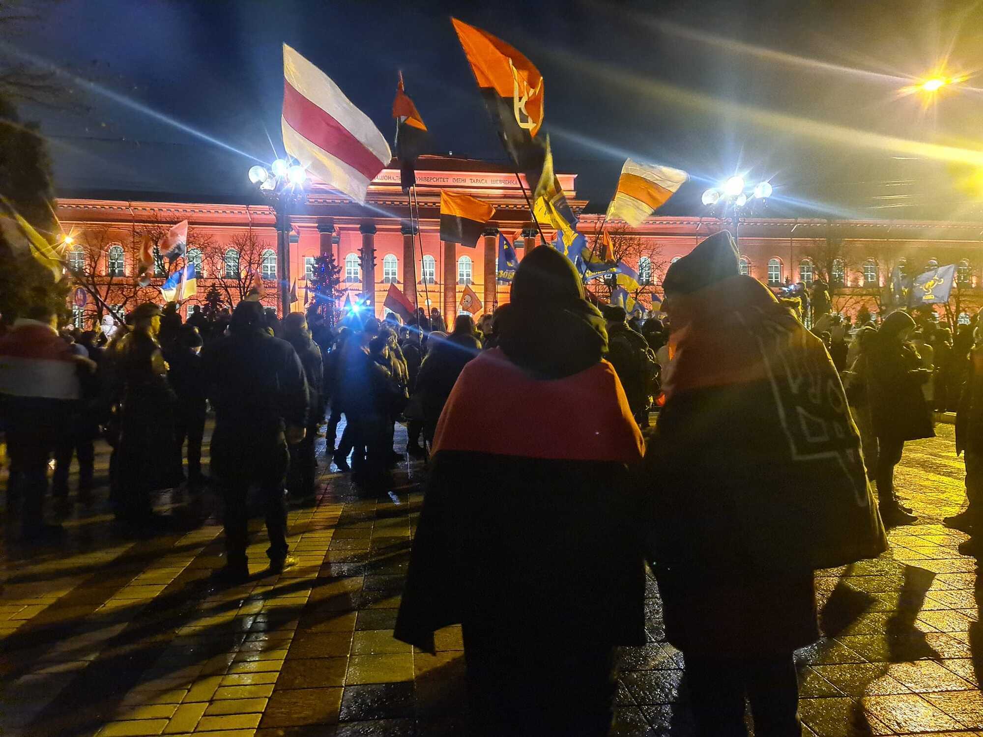 шествие в честь Бандеры в Киеве 1 января 2022