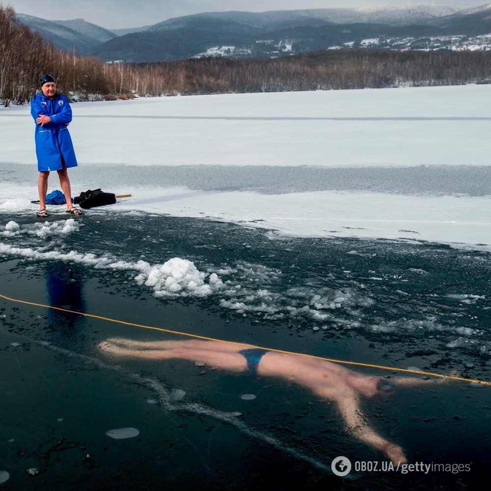 Чеський фрідайвер Давид Венцл 24 лютого побив світовий рекорд із довжини плавання під льодом.