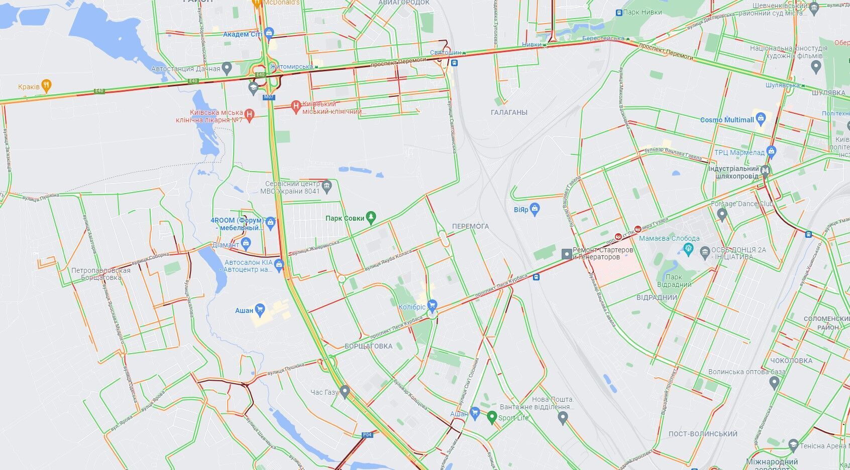 Проспект Победы и Святошинский район.