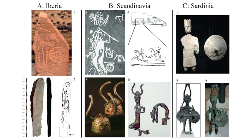 Примеры наскальных рисунков и фигурок, принадлежащих тому же периоду на острове Сардиния