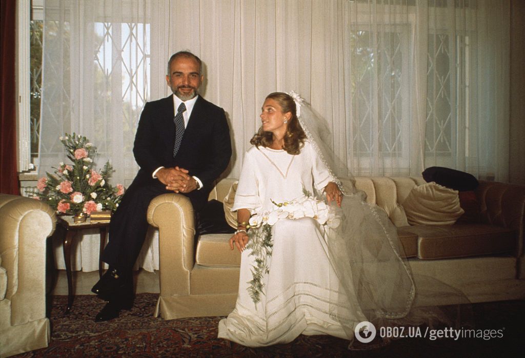 Фото со свадьбы Лизы Халаби и Хусейна, короля Иордании.