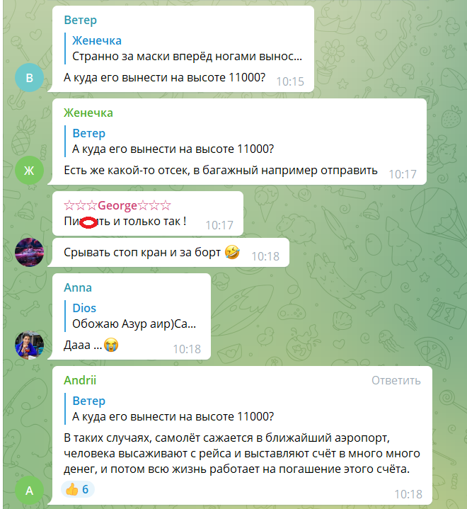 Пасажир рейсу Єгипет – Харків палив у салоні літака і не реагував на зауваження. Відео