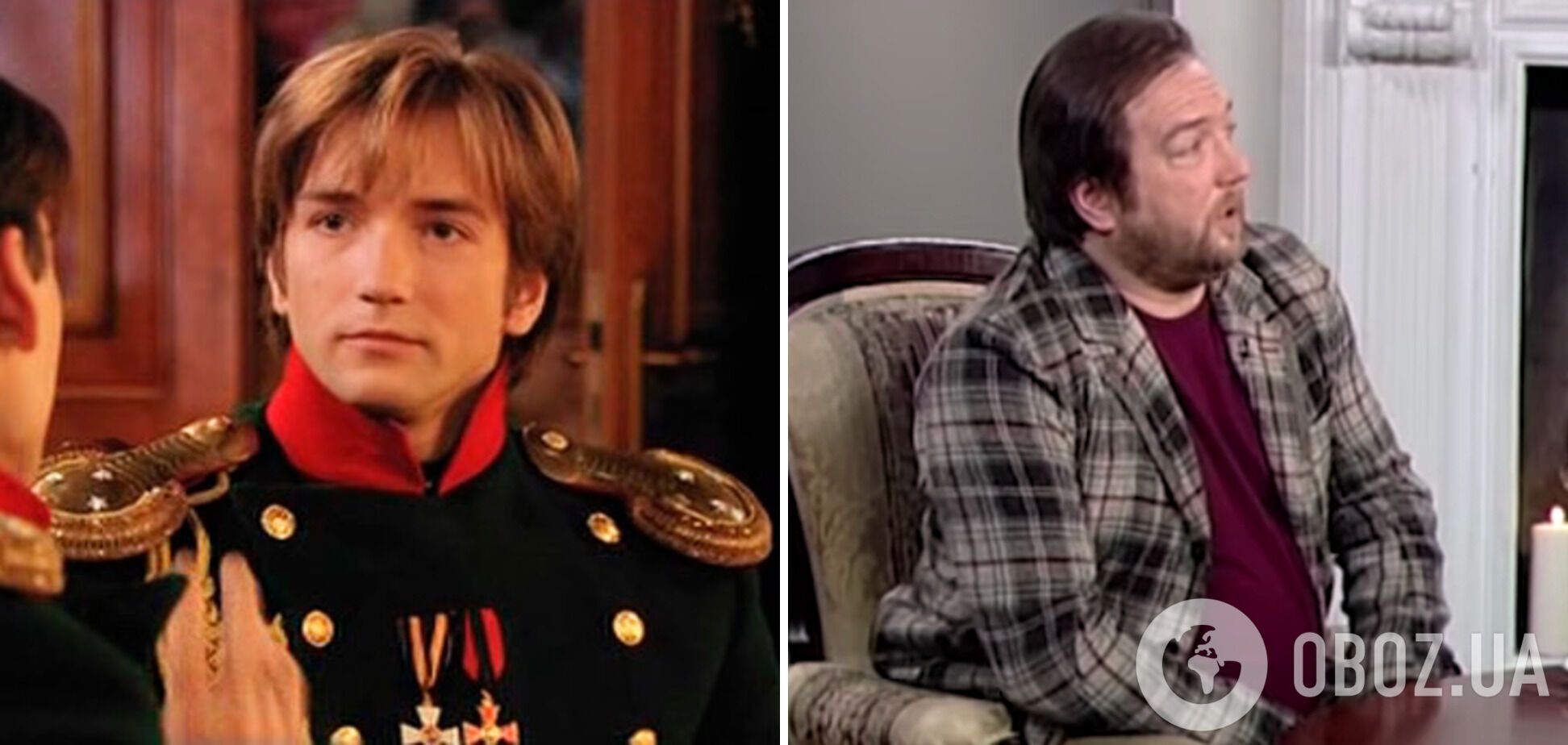 Красилов в сериале "Бедная Настя" в 2004 году и сейчас