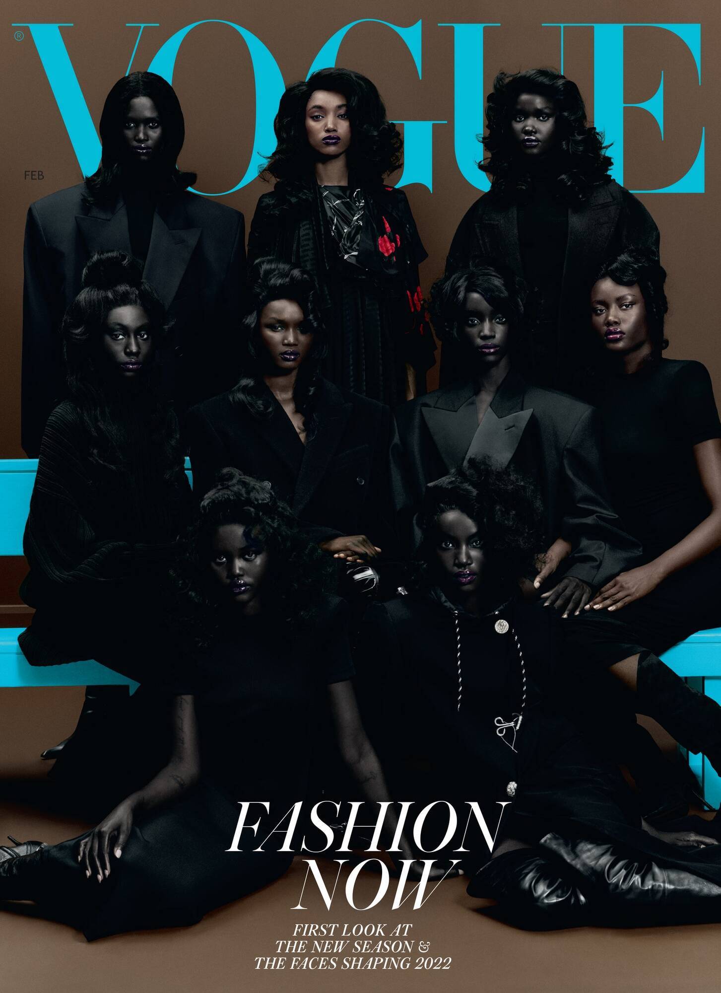 Впервые. Британский Vogue вынес на обложку девять темнокожих моделей
