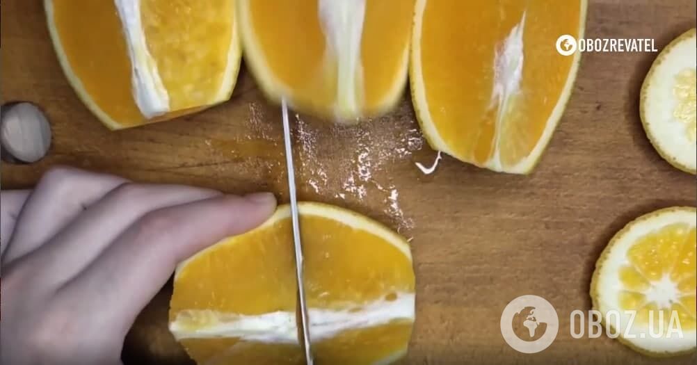 Как нарезать апельсины для блюда