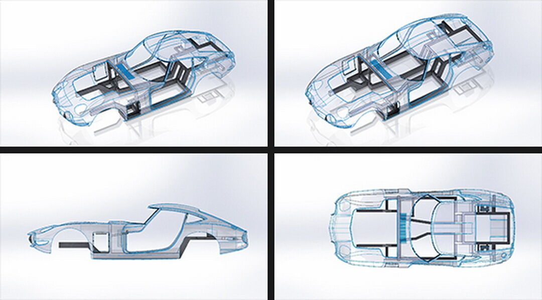 Для изготовления реплики была построена тщательная 3D-модель с собственного экземпляра купе 2000GT, принадлежащего господину Ватанабе