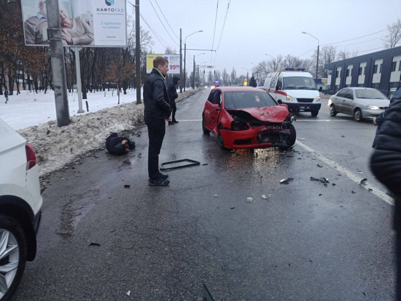 Авария случилась на Запорожском шоссе