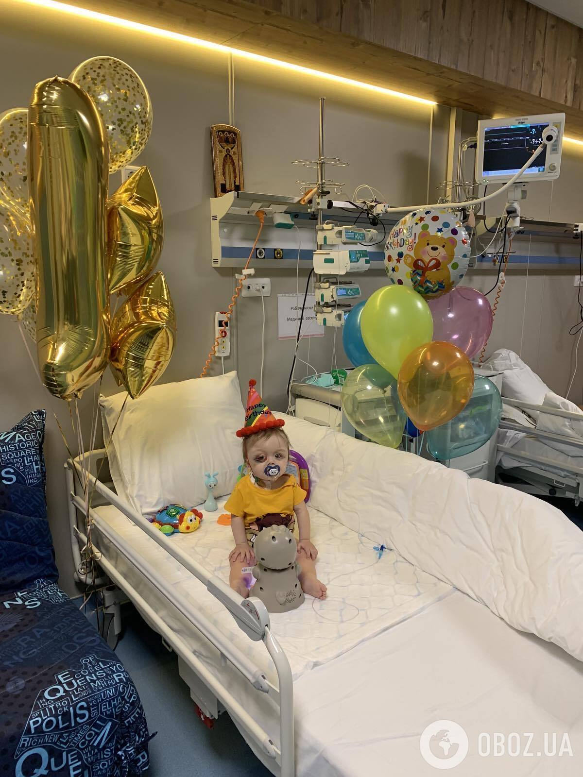 19 января мальчику исполнился 1 год. Свой День рождения малыш тоже провел в больничной палате