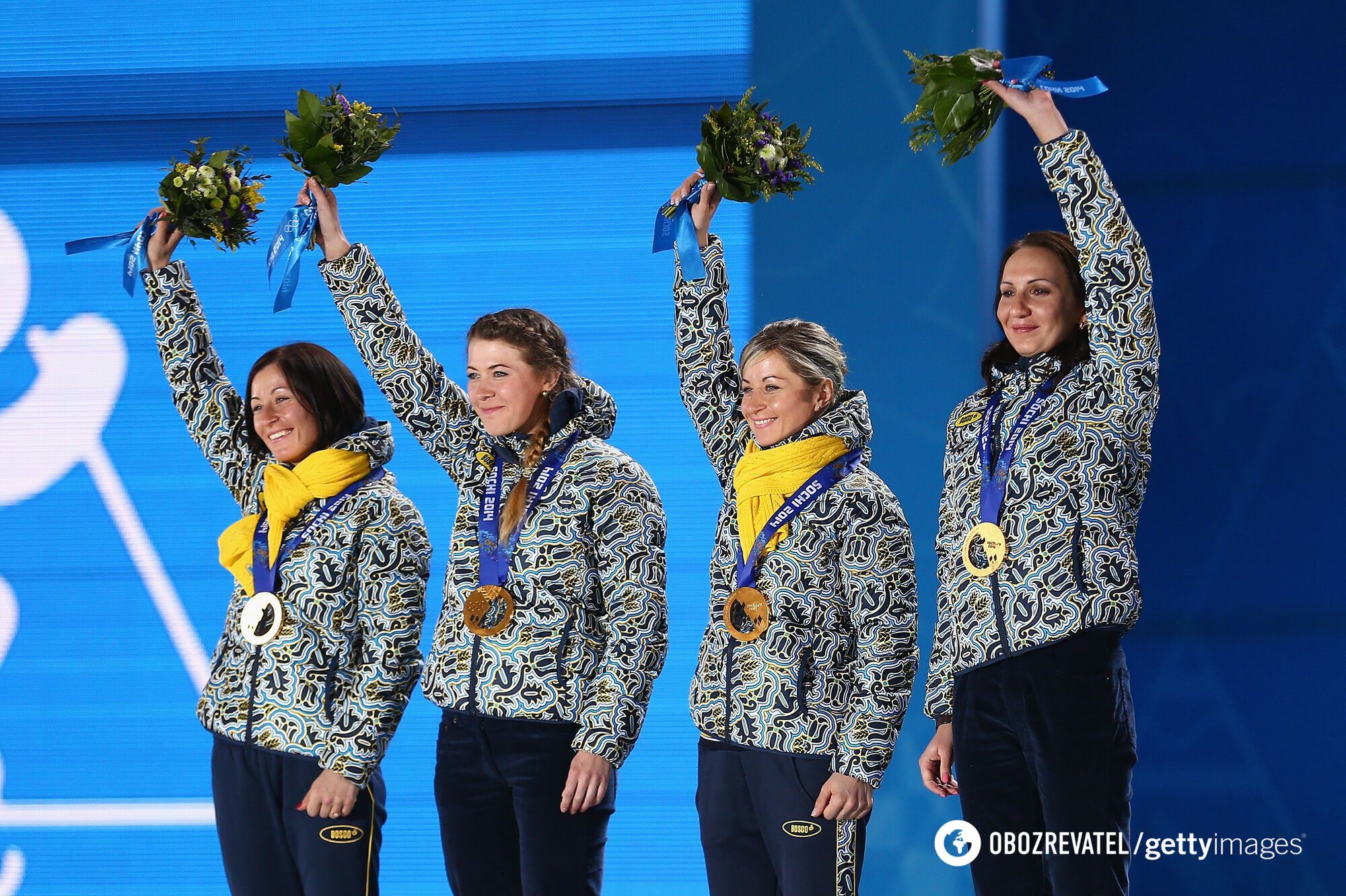 Женская сборная Украины по биатлону на Олимпиаде в Сочи.