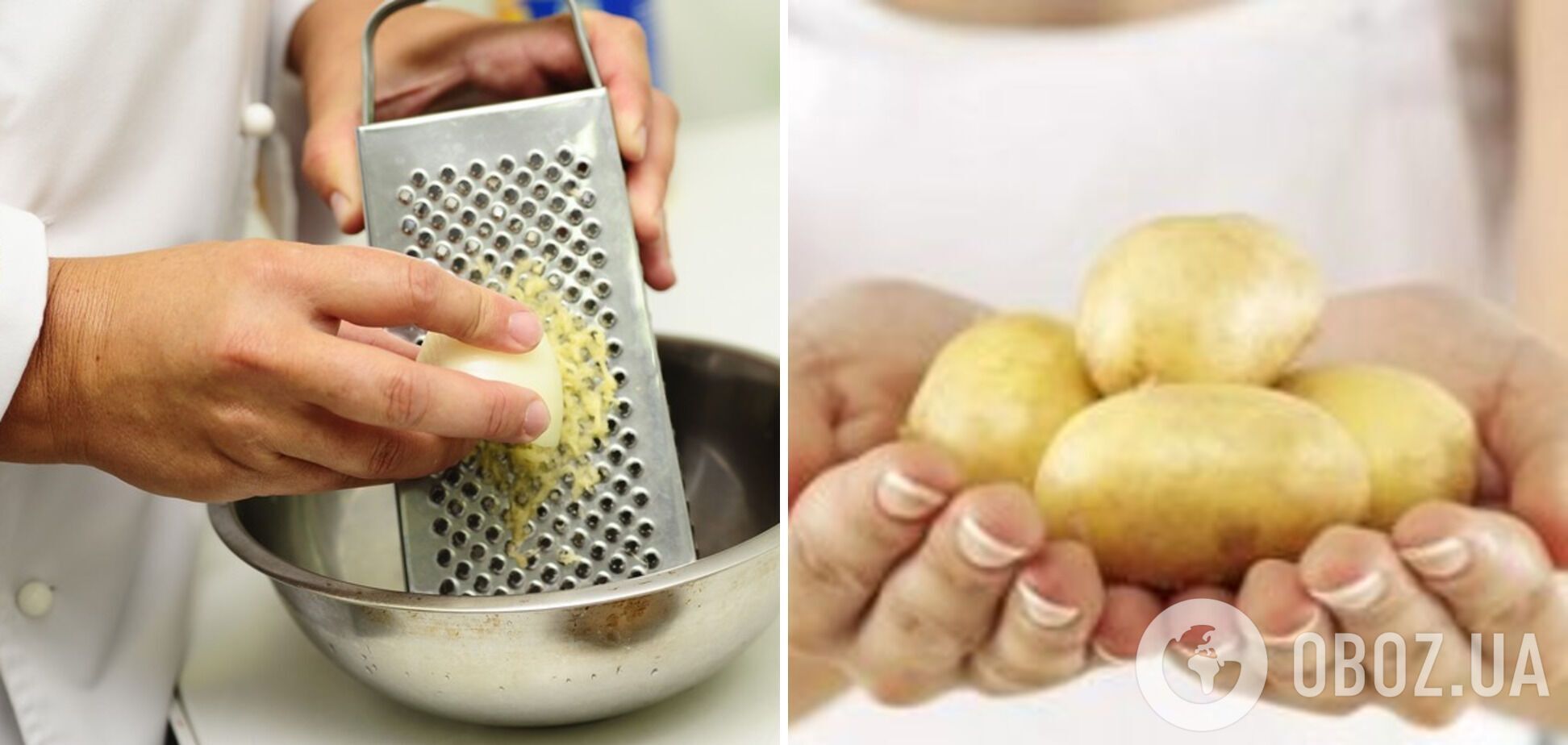 Натирание картофеля для блюда
